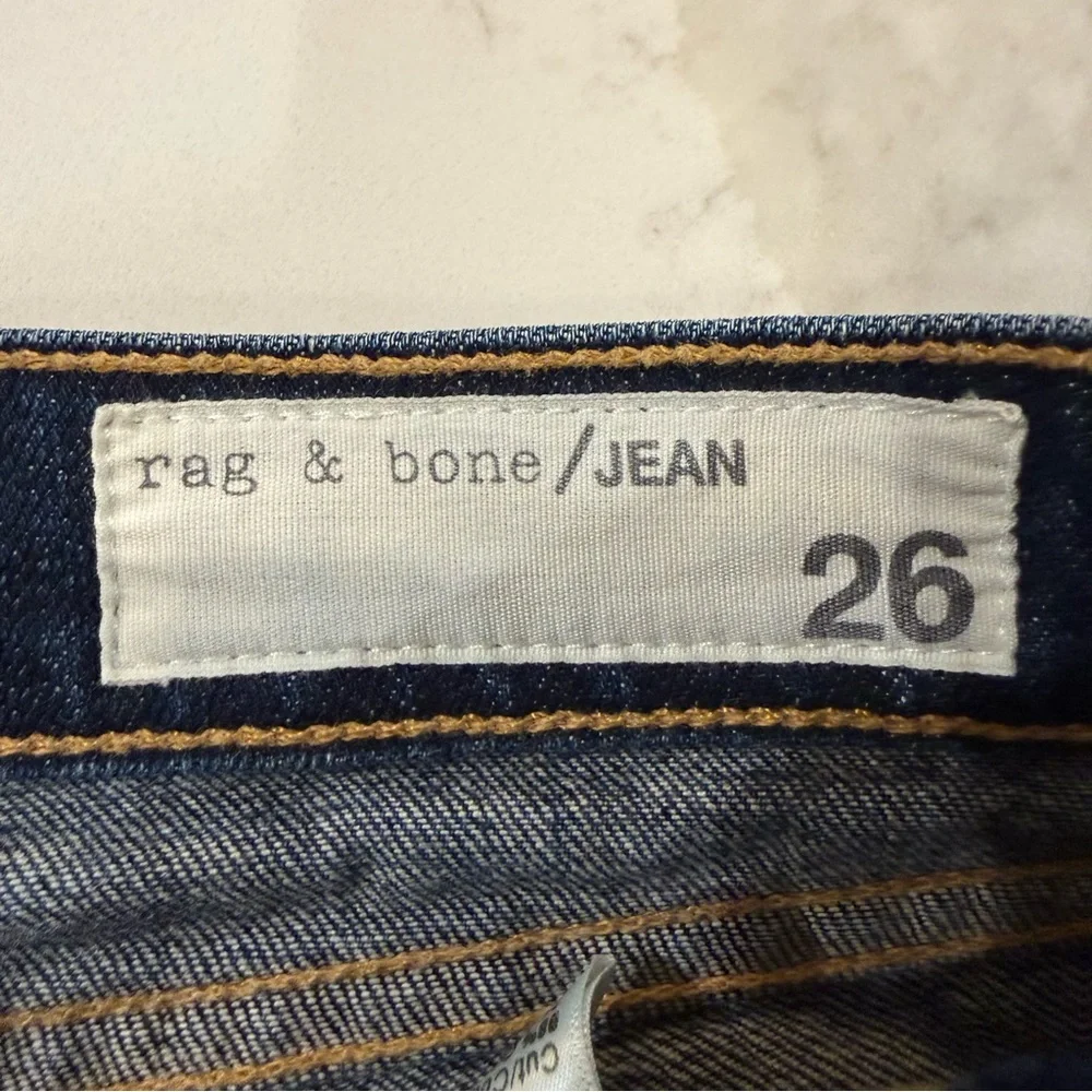 rag & bone Women's Skinny Jeans - Dark Blue - Picture 6 of 11